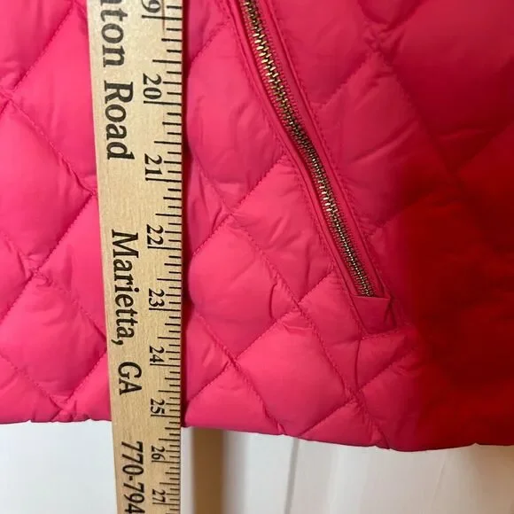 Talbots Down Puffer Vest Womens Large Pink - Picture 9 of 12